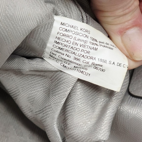 Michael Michael Kors Junie Satchel Bag Womens Medium Gray Leather Handle Purse - Picture 13 of 13